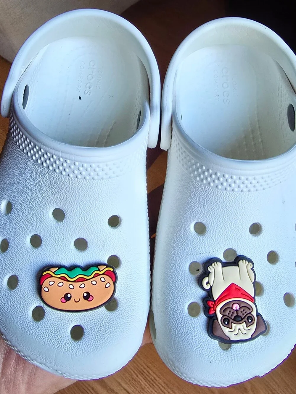 Sz 8 Toddler Kids CROCS CLASSIC White Clogs